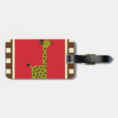 Cute Animals Giraffe Bagagelabel (Achterkant horizontaal)