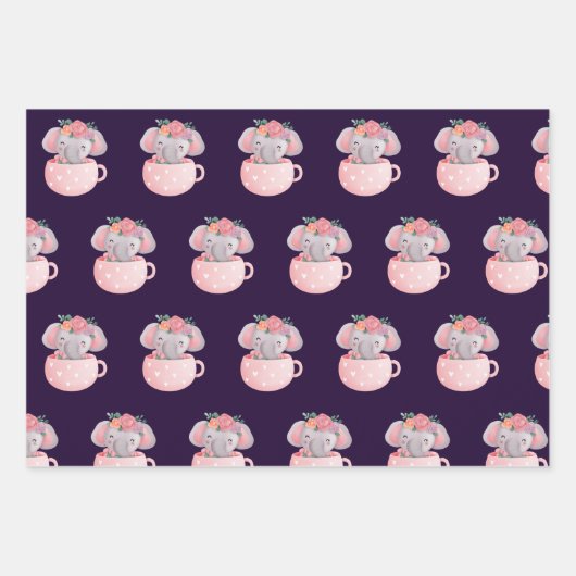 Cute Animals Pattern Inpakpapier Vel (Voorkant 3)