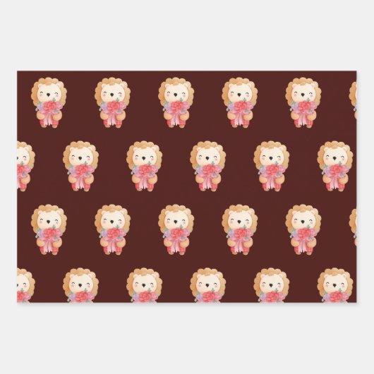 Cute Animals Pattern Inpakpapier Vel (Voorkant 2)