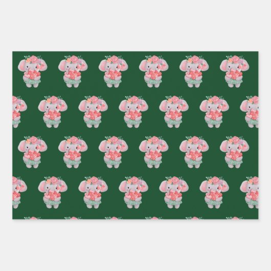 Cute Animals Pattern Inpakpapier Vel (Voorkant)