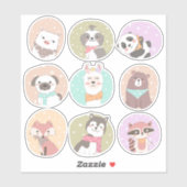 Cute Animals Sticker (Vel)
