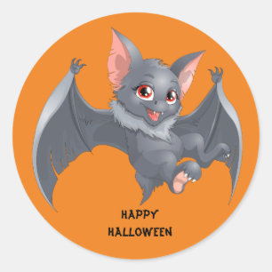 Cute animated Bat Ronde Sticker