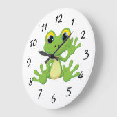 Cute animated frog grote klok (Hoek)
