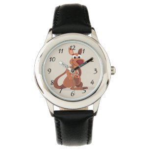 Cute Animated Kangaroo met baby Horloge