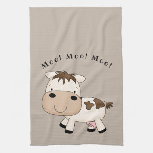 Cute animated koe theedoek