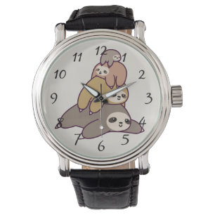 Cute animated Sloths Horloge