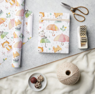 Cute Animaux cadeau bébé Enveloppement Papier