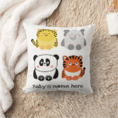 Cute animaux coussin de pépinière personnalisé (Couverture)