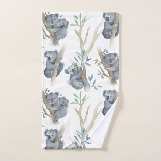 Cute Animaux Koala sur arbre (Serviette à main)