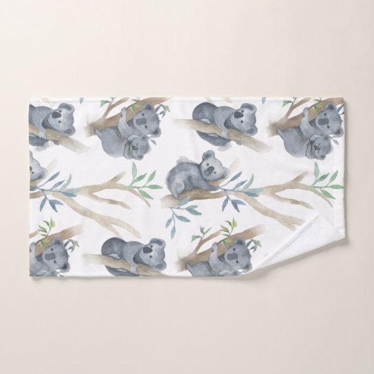 Cute Animaux Koala sur arbre (Serviette à main)