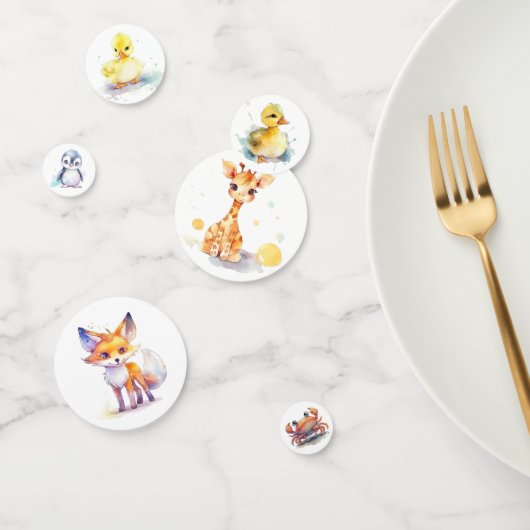 Cute Animaux Table Confetti (Groupe)