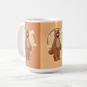 Cute Anime Boy in Bear Koffiemok (Voorkant links)