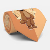 Cute Anime Boy in Bear Stropdas (Opgerold)