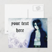 Cute anime emo boy-postkaart briefkaart (Voorkant / Achterkant)