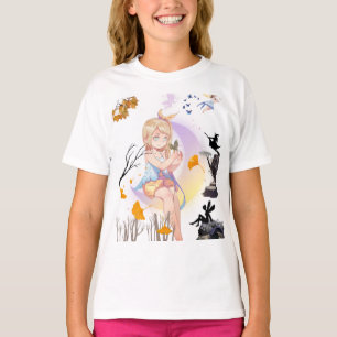 Cute Anime Feeën Prinses Meisjes T-Shirt