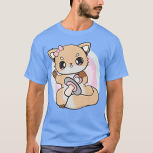 Cute Anime Fox met Soother en Kawaii voor Otaku P T-shirt