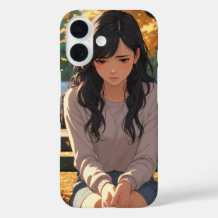 Cute Anime Girl iPhone 16 Coque - Élégante Protect