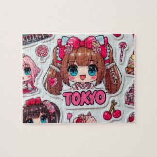 Cute Anime Girl & Kawaii Things Tokyo Harajuku Legpuzzel