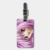 Cute Anime Girl Maid Bagagelabel (Voorkant verticaal)