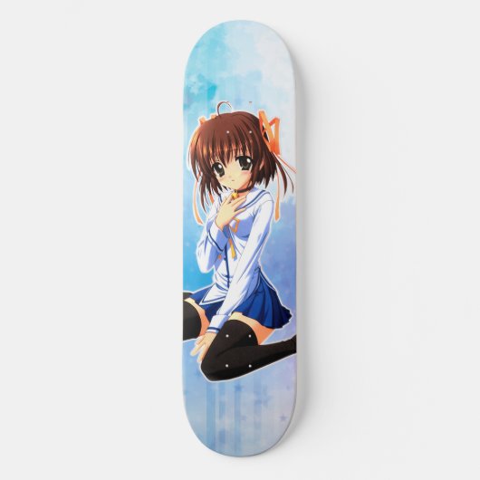 Cute anime girl skateboard (Voorkant)