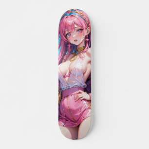 Cute Anime Girl Skateboard