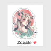 Cute Anime Girl Sticker (Vel)
