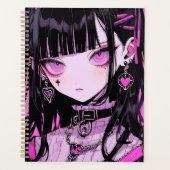 Cute Anime Gothic Girl Planner (Voorkant)