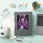 Cute Anime Gothic Girl Sticker (iPad Cover)