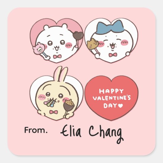 Cute anime kawaii valentine sticker (Devant)