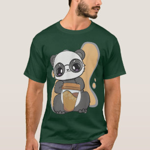 Cute Anime Panda en Kawaii Beer Drink ijskast T-shirt