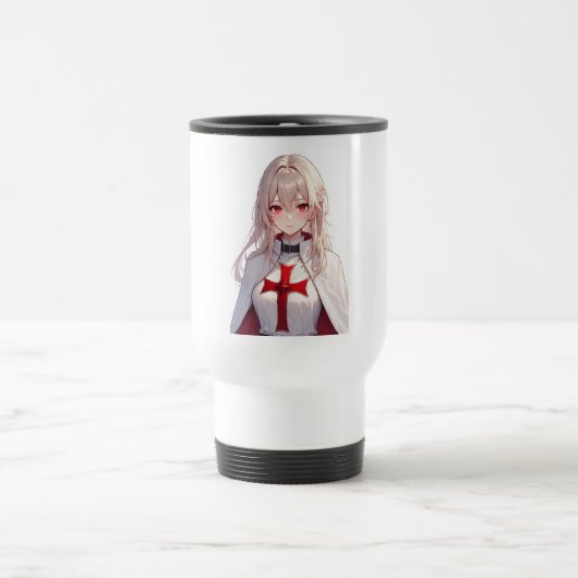 Cute Anime Templar Knight Travel Mug Reisbeker (Center)