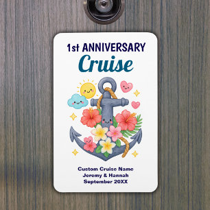 Cute Anker 1e Verjaardag Cruise Cabin Deur Magneet
