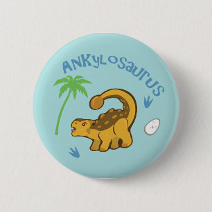 Cute Ankylosaurus Ronde Button 5,7 Cm