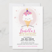 CUTE ANNIVERSAIRE INVITATION kawaii icecream cone (Devant)