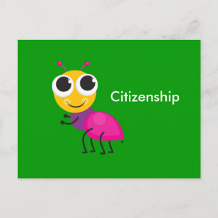 Cute Ant & Citiship Briefkaart