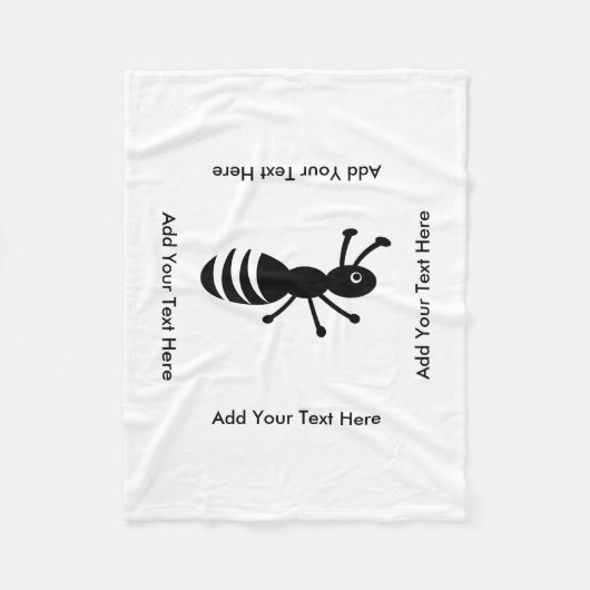 Cute Ant of Termite Funny Pest Control Fleece Deken (Voorkant)