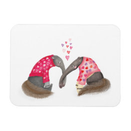 Cute anteaters in love magnet magneet