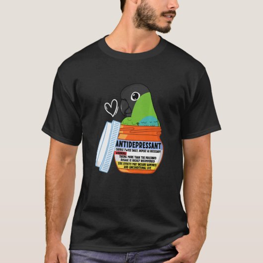 Cute antidepressant Parrot I Nanday Conure T-shirt (Voorkant)