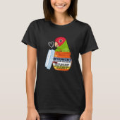 Cute Antidepressant Parrot I Red masked Conure T-shirt (Voorkant)