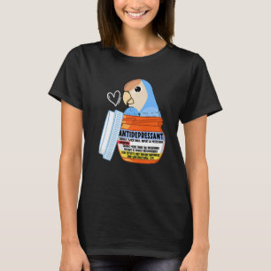 Cute antidepressiva Parrot ik heb een blauwe liefd T-shirt