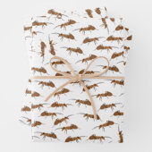 Cute Ants Pattern Inpakpapier Vel (In situ)