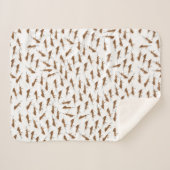 Cute Ants Pattern Sherpa Deken (Voorkant (horizontaal))