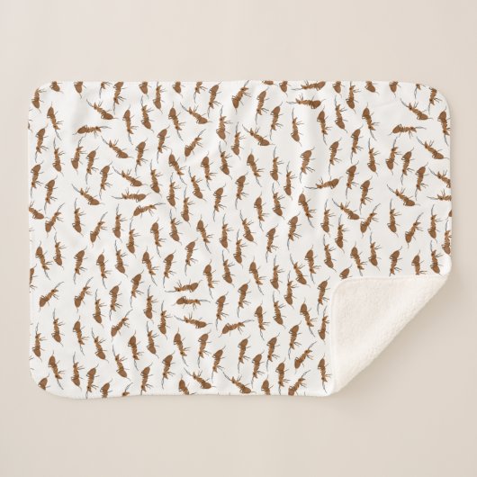 Cute Ants Pattern Sherpa Deken (Voorkant (horizontaal))