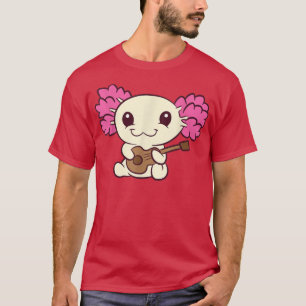 Cute Aolotl die gitar Love Aolotls speelt T-shirt