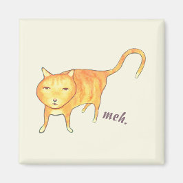Cute Apathetic Orange Cat Magneet