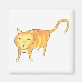 Cute Apathetic Orange Cat Magneet