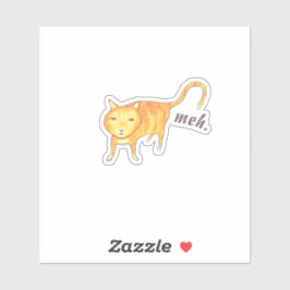 Cute Apathetic Orange Cat Sticker