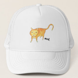 Cute Apathetic Orange Cat Trucker Pet