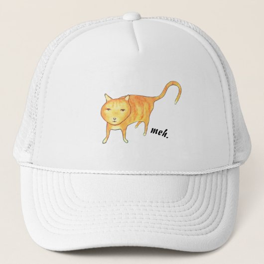 Cute Apathetic Orange Cat Trucker Pet (Voorkant)