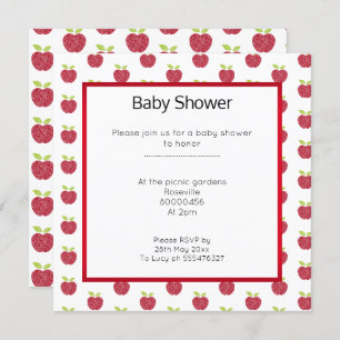 CUTE APPELONTWERP BABYSHOWER KAART